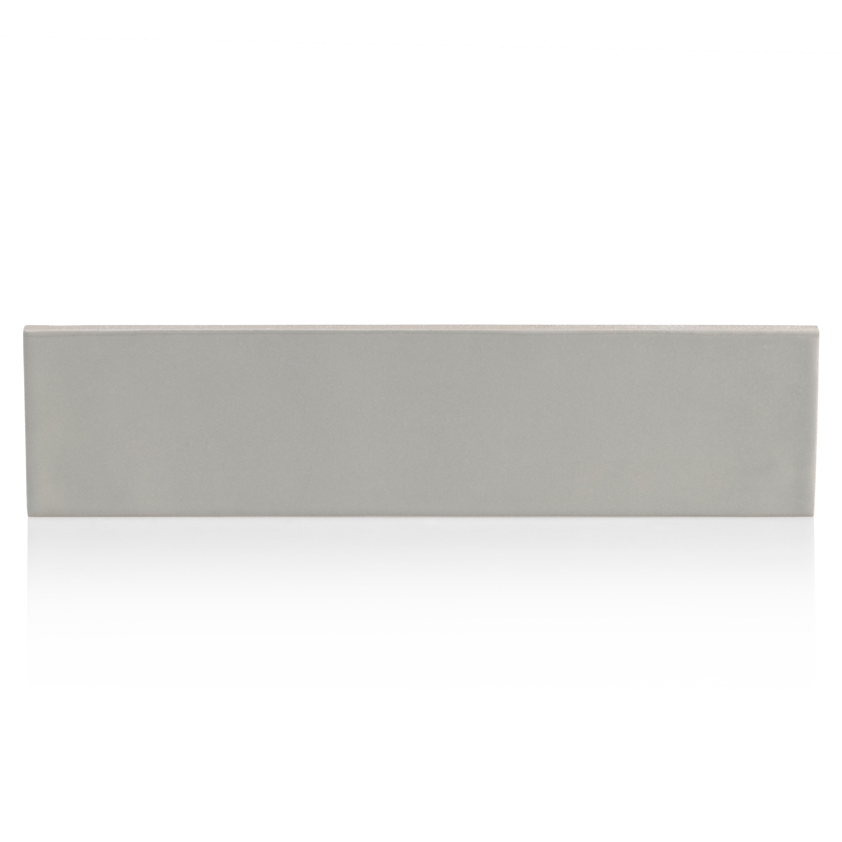 2x10 Modern Brick Gray Gloss porcelain tile - Industry Tile